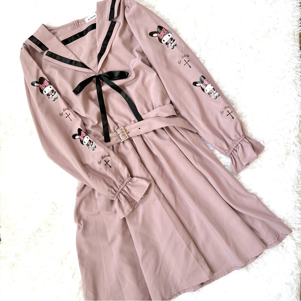 Sanrio My Melody Gothic Usamimi Dress Women M Lolita Jirai Kei Ryosangata Sailor